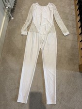 Vintage white fishnet catsuit