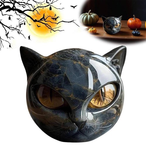 Luxury black cat - cat, stone