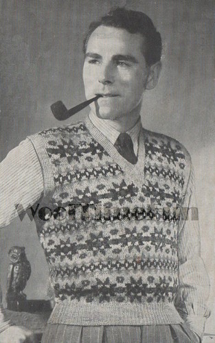 Knitting pattern men vintage - pattern, men's