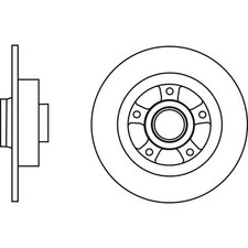 2x Brake Discs Solid For