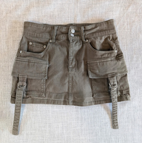 Y2k olive cargo micro - olive,