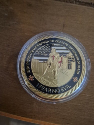 Crusader gold plated coin - plated,