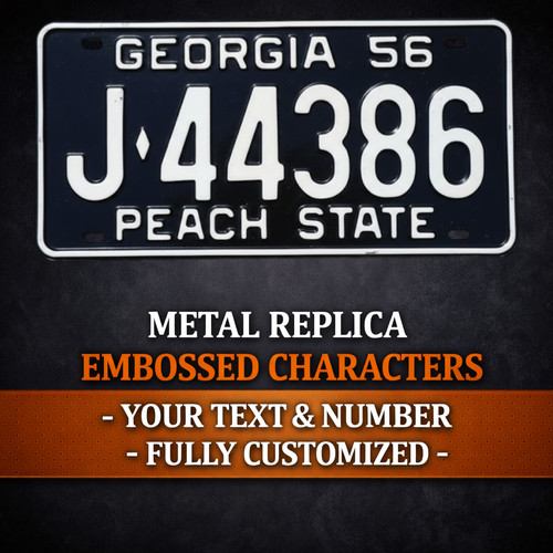 Georgia 1956 metal embossed - 1956,