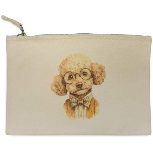 Toy poodle glasses canvas - glasses',