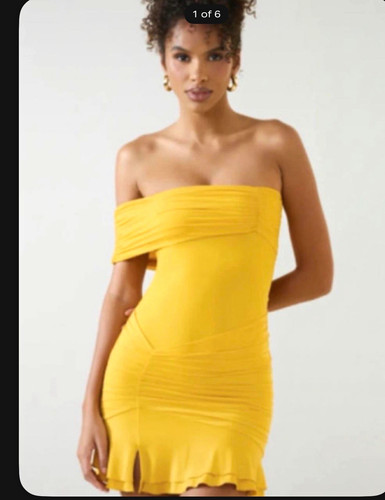 Polly yellow ruched - oh,