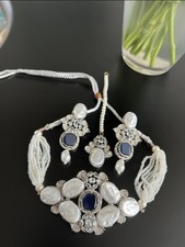 Luxury Pearl And Navy Statment