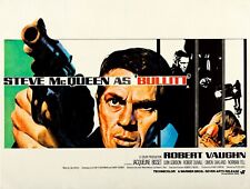 BULLITT 1968 UK quad poster print 30x40" Superb quality  Steve McQueen FREE P&P