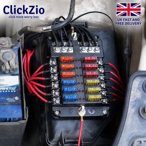 Way blade fuse box block - 12,