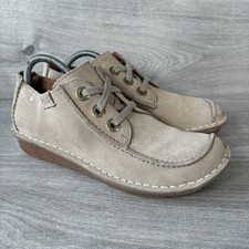 Clarks Shoes Womens Beige UK