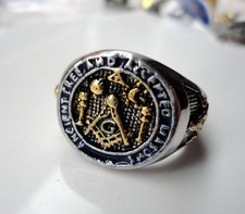 Pre-Owned Freemason Metal Ring