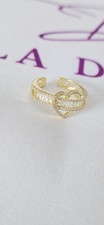 14k Gold Plated Elegant Open Ring Size 6-7us