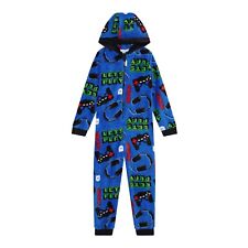 Boys 1Onesie Gaming Fleece Hooded Gamer Play All In One Girls Kids  Age 5-13Yrs