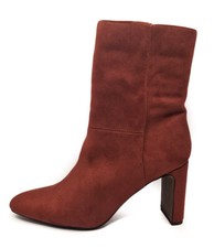 Womens Ex Next Burgundy Red High Heel Zip Up Ankle Boots Size 3 - 9 RRP £49!