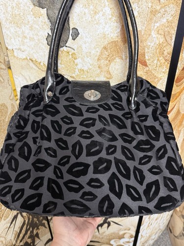 Lulu guinness black grey - lulu, lips