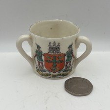 Vintage Robinson/Leadbetter Crested China-Model Tug/3 Handle Cup-NOTTINGHAM CITY