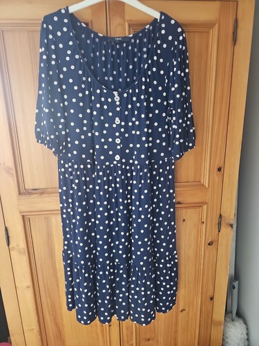 Next navy white spotted - navy, &