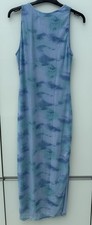 Ladies JACK WILLIS Blue Tie Dye Design Lightweight Lined + Slit Maxi Dress  UK12