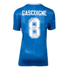 Paul Gascoigne Signed Rangers 2016-17 Home Football Shirt COA