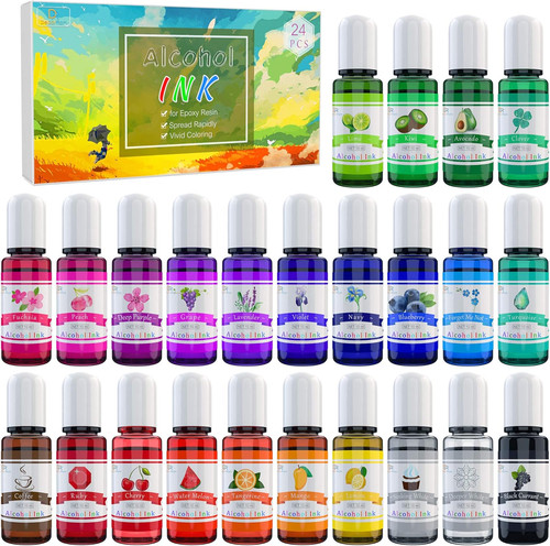 Alcohol ink set 24 vibrant - set,