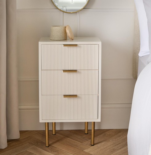 Ohs ribbed drawer unit bedside - ribbed,