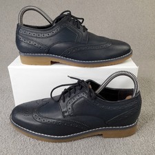 M&S Womens Shoes UK 3 Navy Lace Up Formal Brogues Ladies Brogue Flat EUR 35.5
