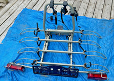 Nimbus Saffier IV towbar-mounted 4-bike rack used