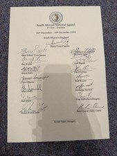 Signed South Africa Cricket