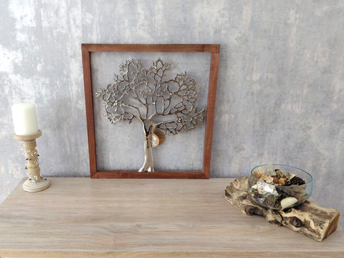 Tree life ornament silver - tree,