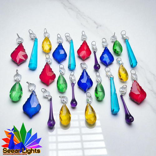 Chandelier retro colour - chandelier,