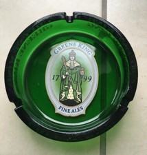Vintage Greene King Ashtray. Unused Collectible. 5.5” Diameter