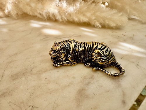 Solid brass roaring tigers - solid,