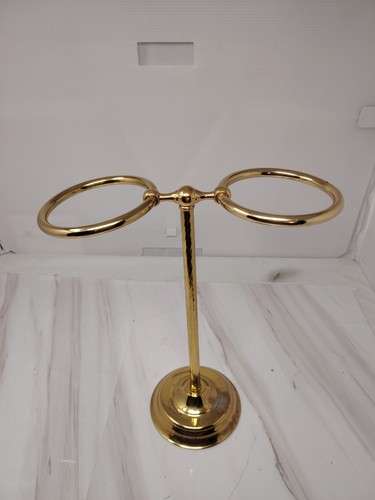 Brass freestanding double ring - brass,
