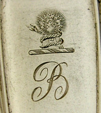 VICTORIAN STERLING SILVER BENWELL FAMILY CRESTED FORK 1851 ANTIQUE 54g