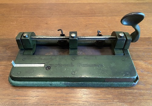 Vintage three hole punch heavy - vintage,