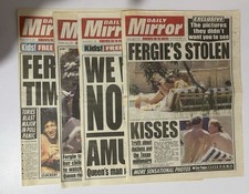 Daily Mirror Bundle. 4 Newspapers From 1992. Very Rare.