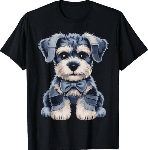 Cute schnauzer puppy portrait - cute,