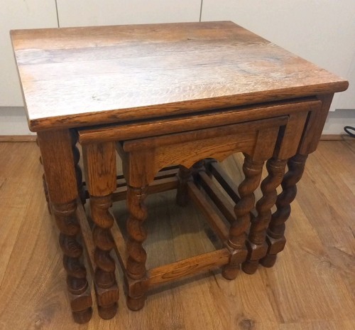 Oak nest tables - nest,