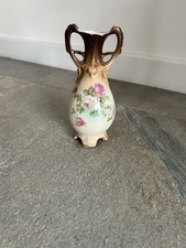 Vintage Bud Vase With Roses 7” High