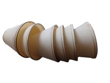 6 x small clip on old vintage cream lampshades need a clean