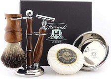5pc Wooden Shaving Kit Set DE