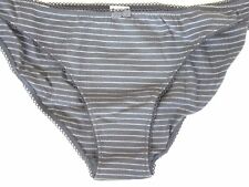 La Senza size 10 metallic stripe bikini knickers panties briefs Grey