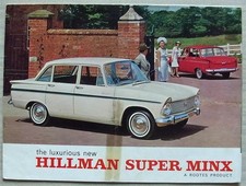 HILLMAN SUPER MINX Car Sales Brochure 1965 #1081/H