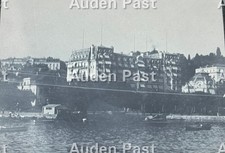 Antique Magic Lantern Glass Slide Ouchy Beau Rivage Lausanne Switzerland