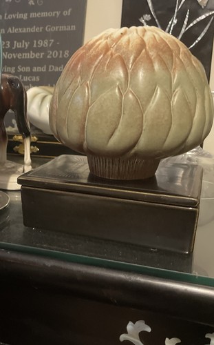 Artichoke ceramic art vase - ceramic, by