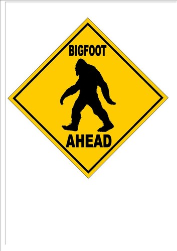 Bigfoot metal sign - bigfoot,