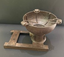 Old Vintage Hand Forged Rustic Iron Wood Burning Cooking Fire Pit Stove Chulha