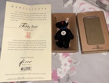 Steiff 2000 / 2001 Club Renewal Gift Miniature Bear Red Nose Black Mohair 