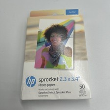 HP Sprocket Premium Zink Photo Paper 2.3x3.4" (50 Sheets) Sticky-Backed Paper