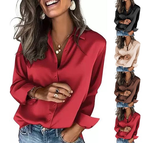 Ladies satin silk blouse - satin,