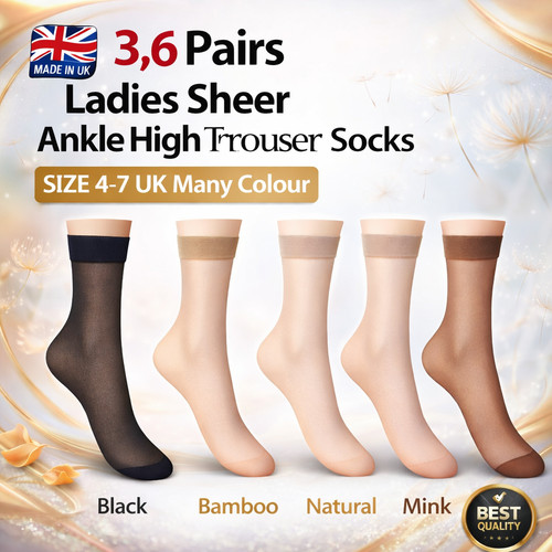 Pairs ladies sheer ankle - 6,